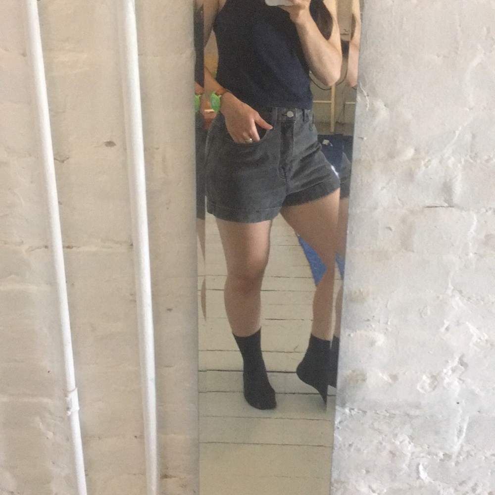 AA high waist denim shorts